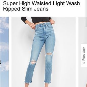 Slim Super- High rise ankle jeans